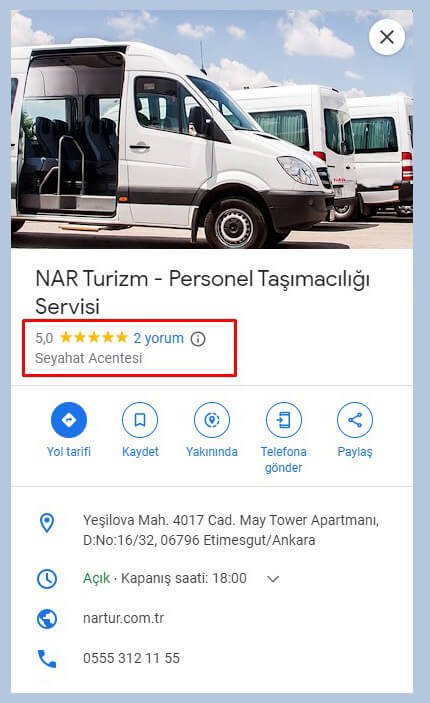 Ankara NAR TURİZM yorumları